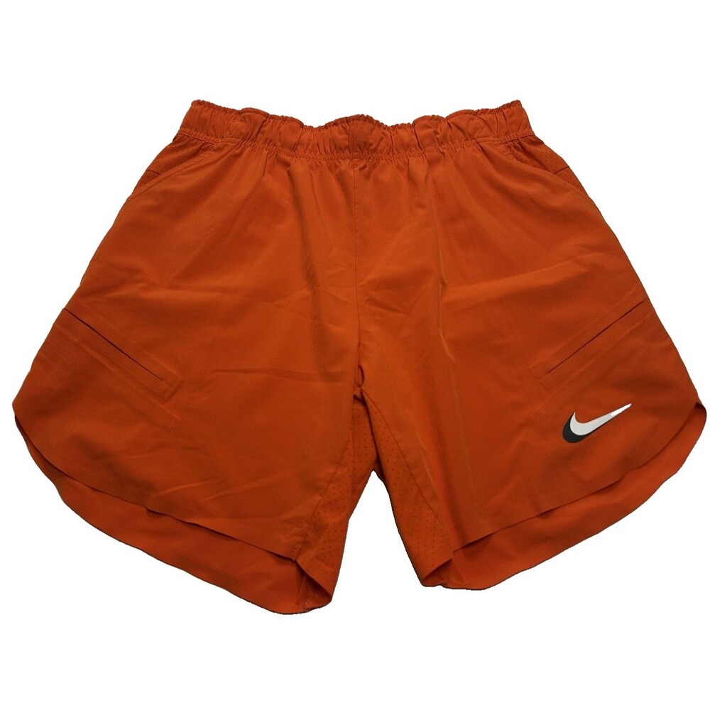 NikeCourt Dri-Fit ADV Slam Tennis Shorts 7" Size Medium Team Orange DR6502-891